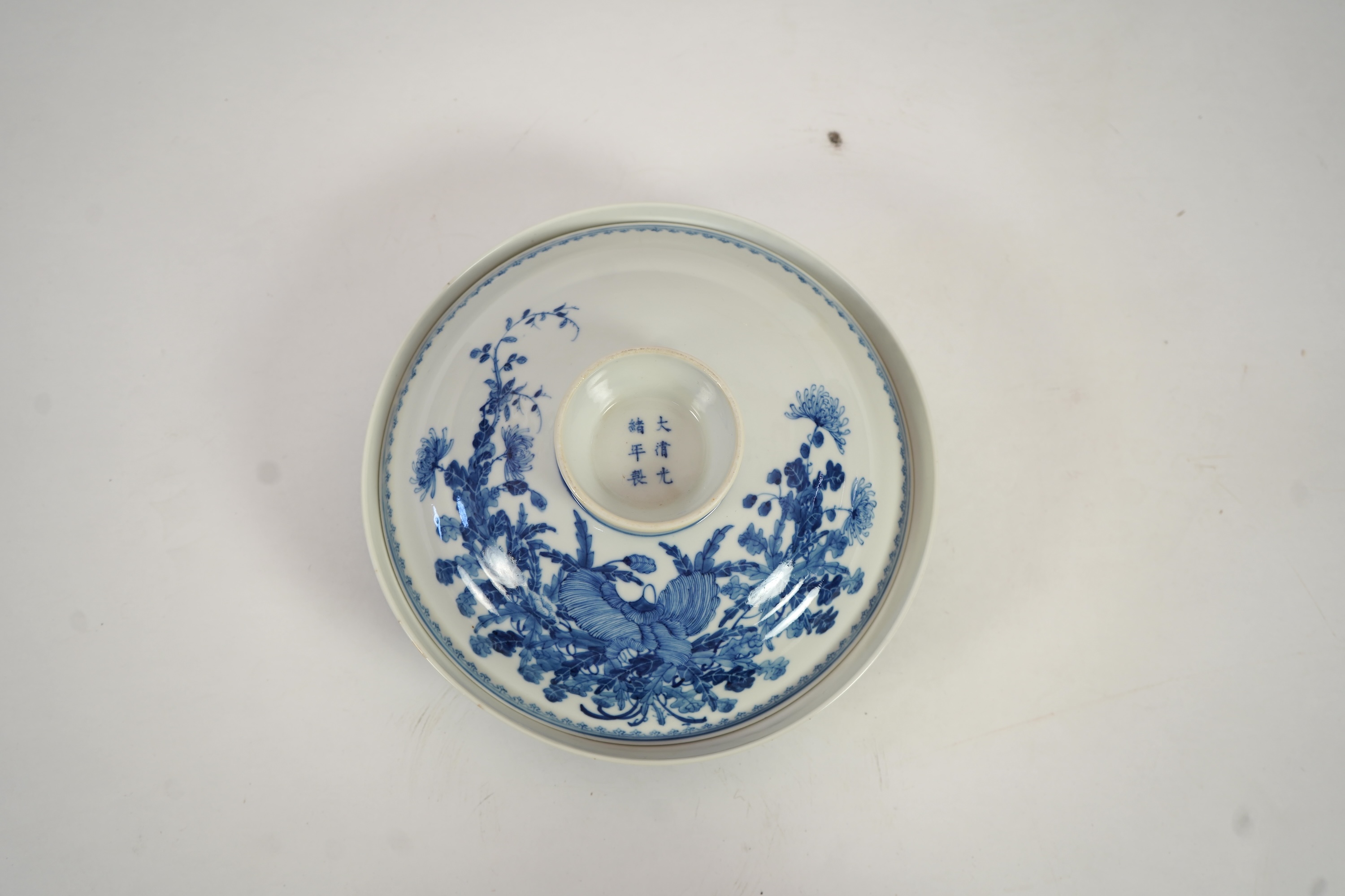 A Chinese blue and white table service, Guangxu mark and of the period (1875-1908)
